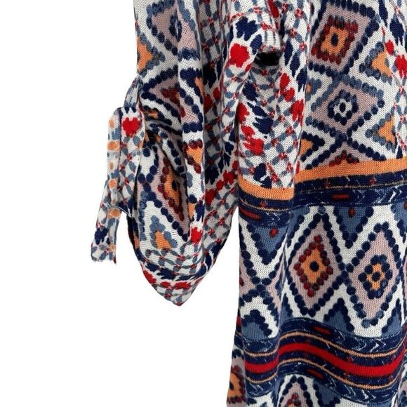 ZoZo 3/4 length Tie-Sleeve Sweater Multi Colored Large - Picture 6 of 8
